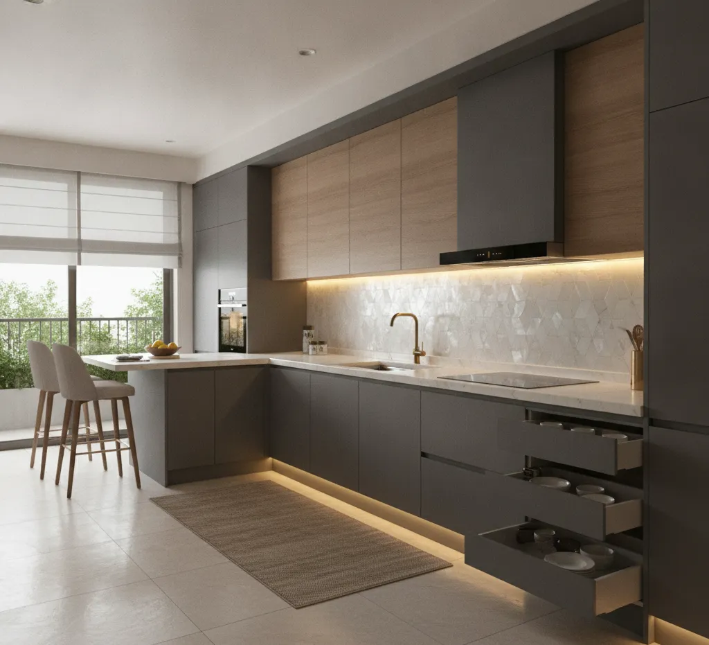 Kitchen Design #Modular Kitchen #Interior Design #Home Improvement