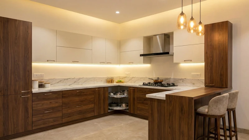 L-shape Kitchen Layout 2
