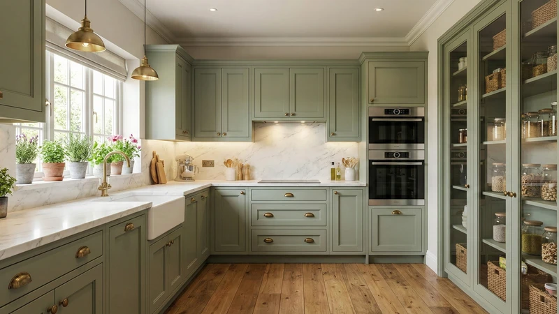 U-shape Kitchen Layout 2